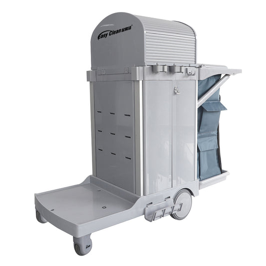 S110 Cleaning Janitorial Cart with Locked Door and Garbage bag